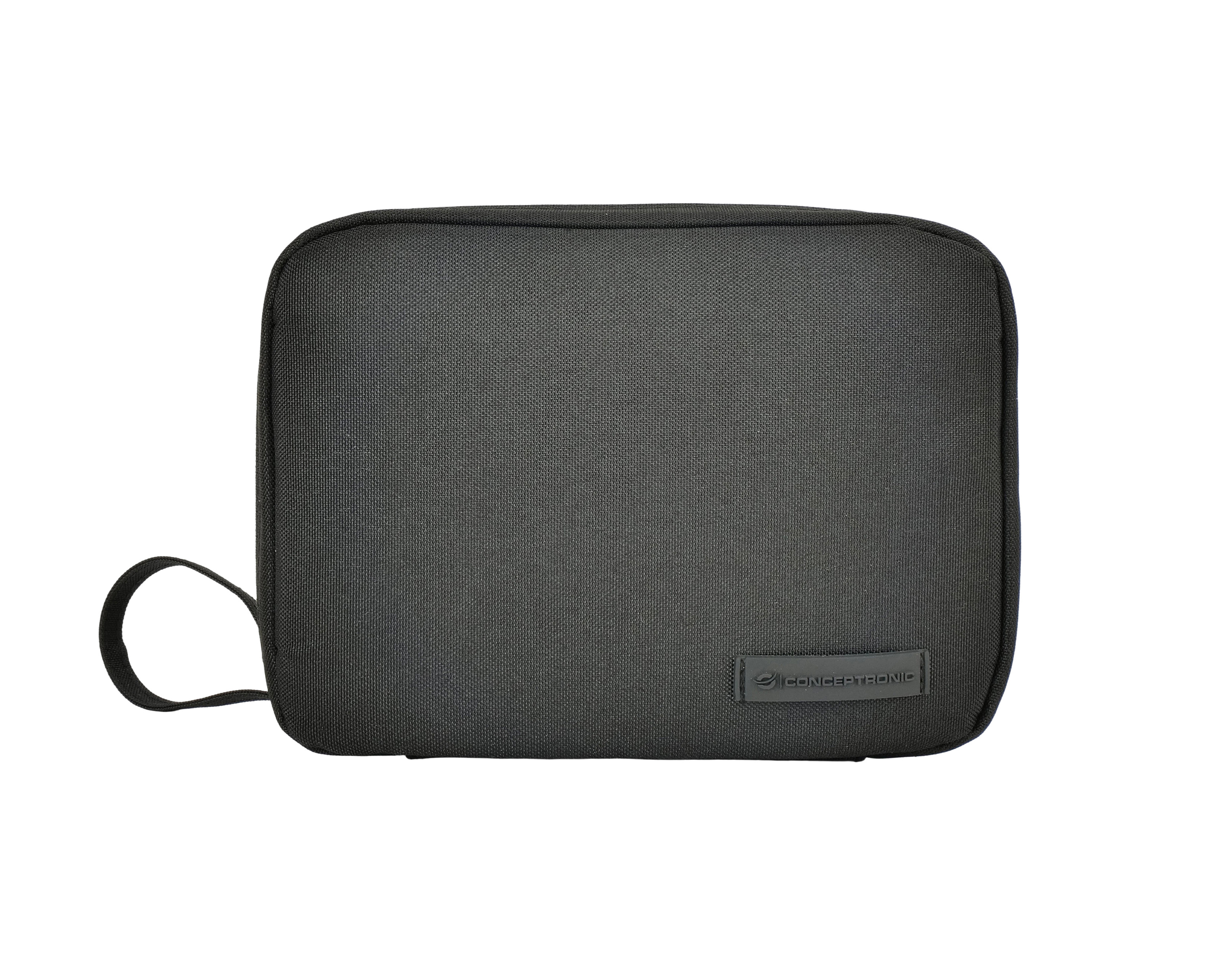Conceptronic UMBRIX01B Tech Organizer Pouch, Electronics Travel Organizer Bag, Universal Tech Accessory Pouch for Cables, Chargers, Mouse and Hard Drives, Portable Storage Case, Made with Recycled Materials