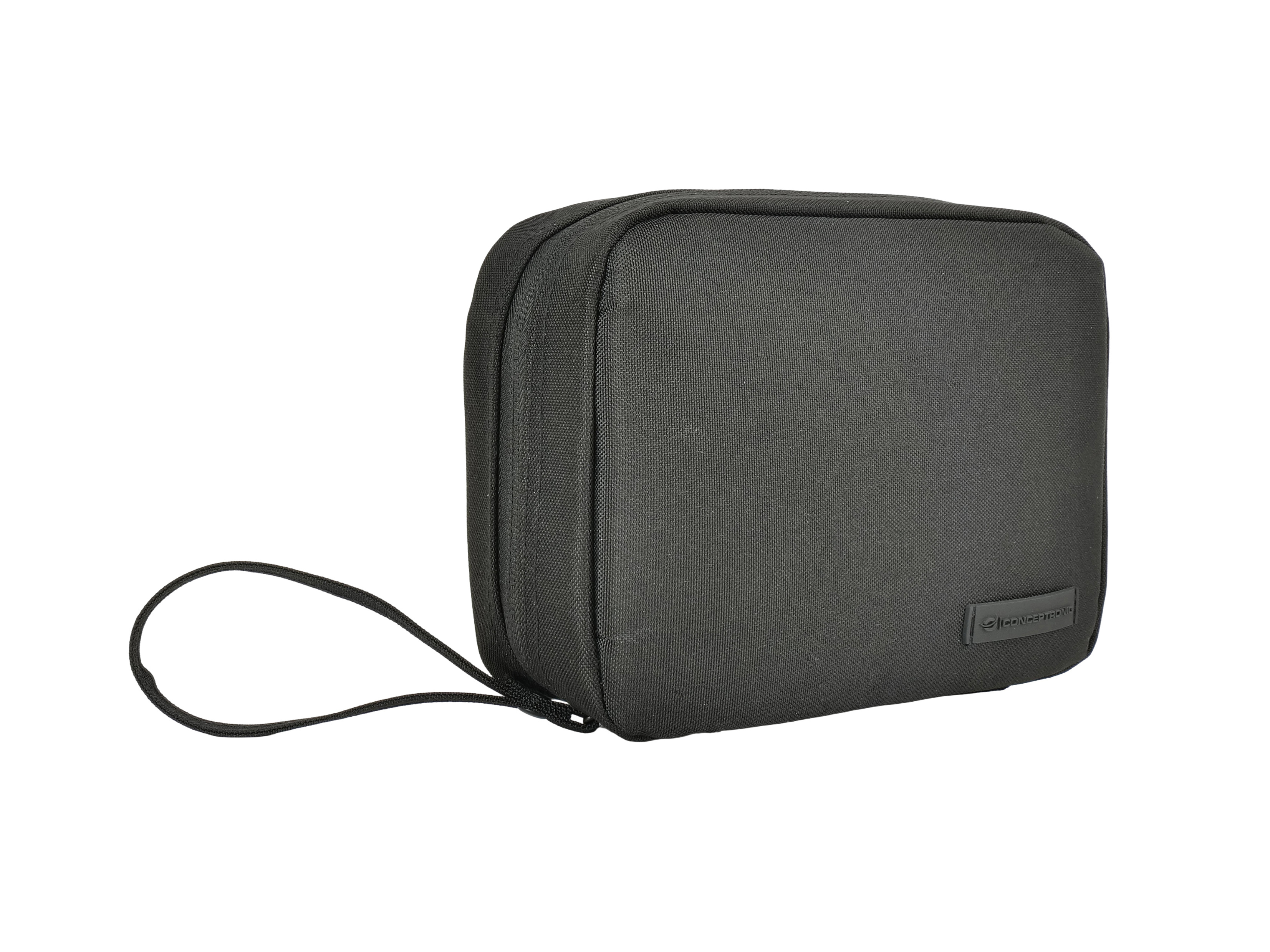 Conceptronic UMBRIX01B Tech Organizer Pouch, Electronics Travel Organizer Bag, Universal Tech Accessory Pouch for Cables, Chargers, Mouse and Hard Drives, Portable Storage Case, Made with Recycled Materials