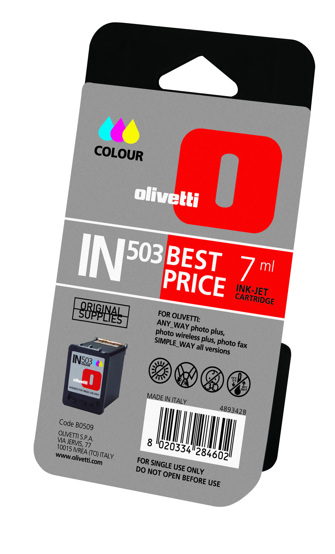 Olivetti IN503 Colour ink-jet cartridge ink cartridge 1 pc(s) Original Cyan, Magenta, Yellow
