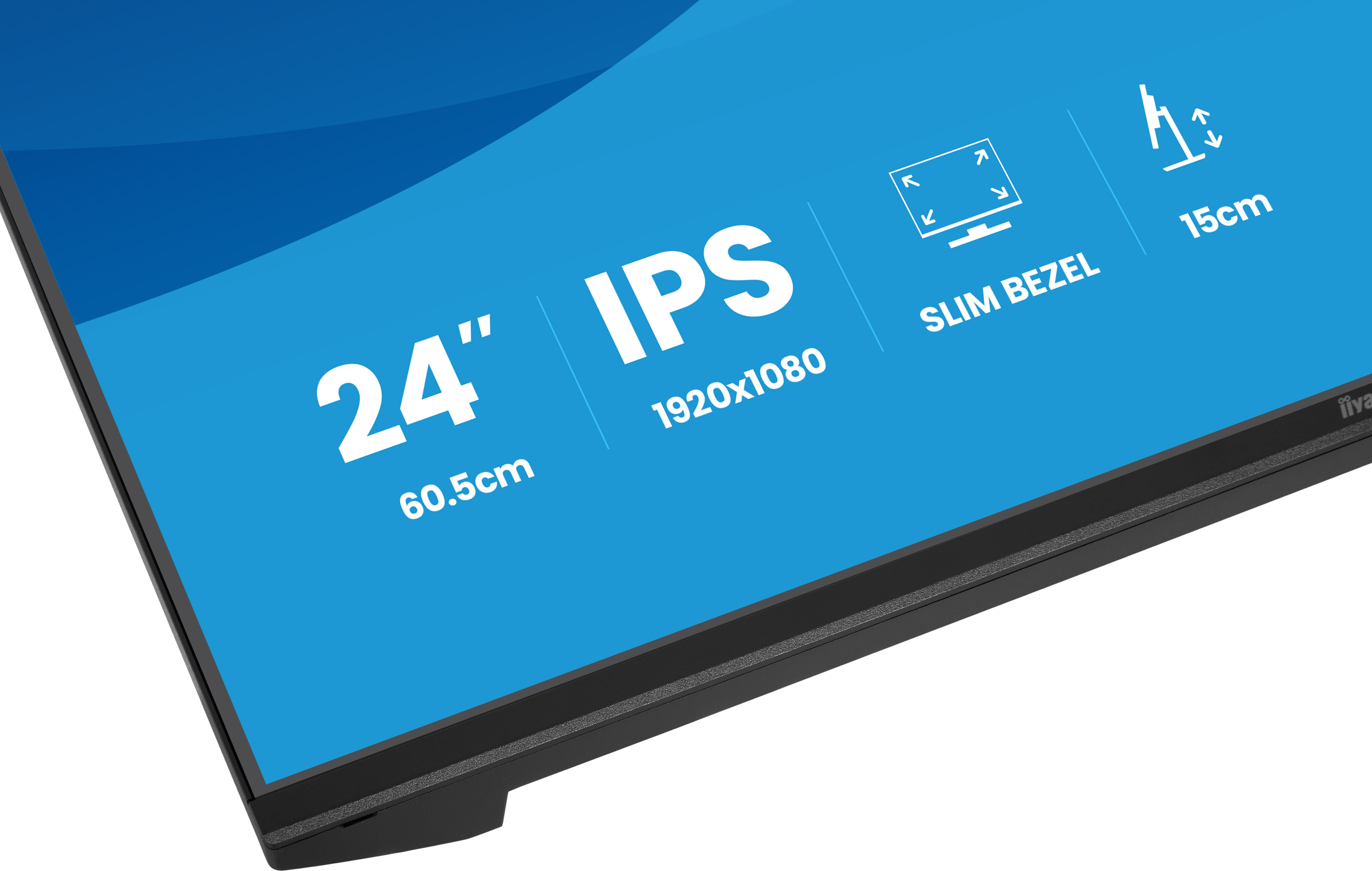 Iiyama 24iWIDE LCD IPS panel LED Bl. Adaptive Sync PivotHeight Adjust - Flachbildschirm (TFT/LCD) - 23,8