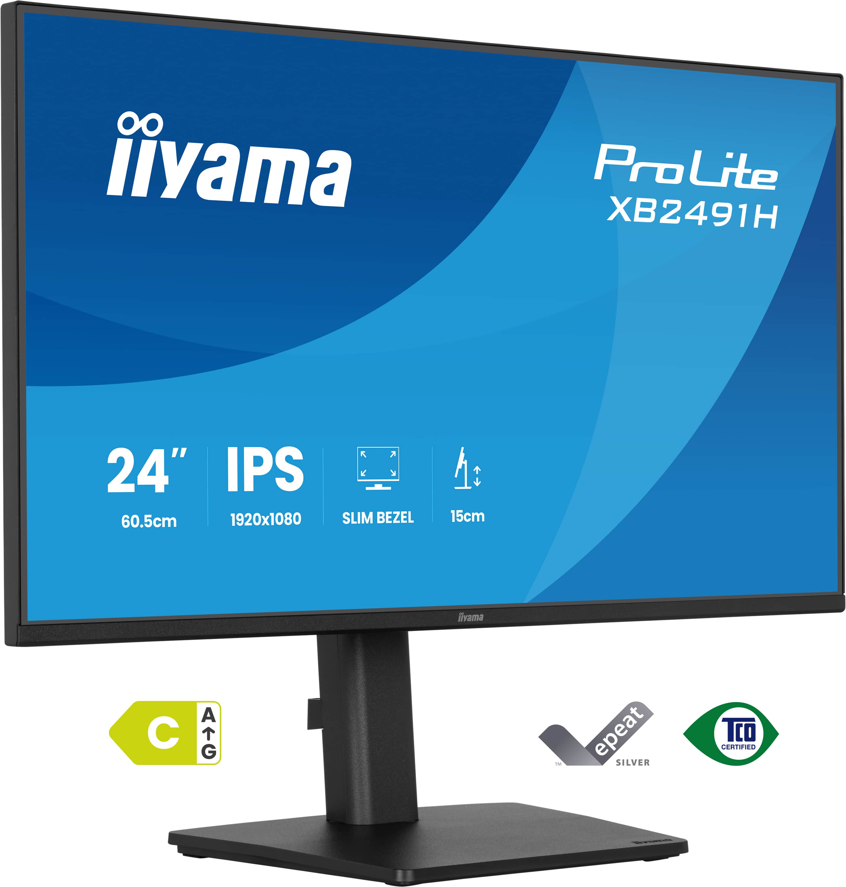 iiyama ProLite XB2491H-B1 computer monitor 60.5 cm (23.8) 1920 x 1080 pixels Full HD LCD Black