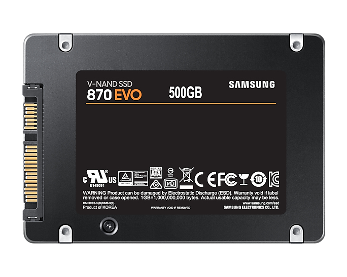 Samsung 870 EVO - 500 GB - 2.5 - 560 MB/s - 6 Gbit/s