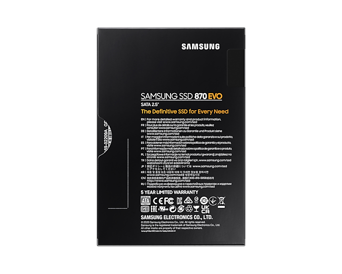 Samsung 870 EVO - 500 GB - 2.5 - 560 MB/s - 6 Gbit/s