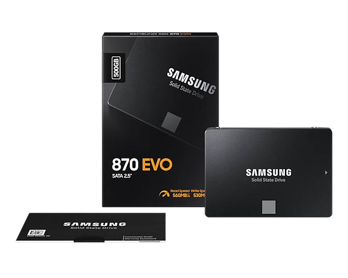 Samsung 870 EVO - 500 GB - 2.5 - 560 MB/s - 6 Gbit/s