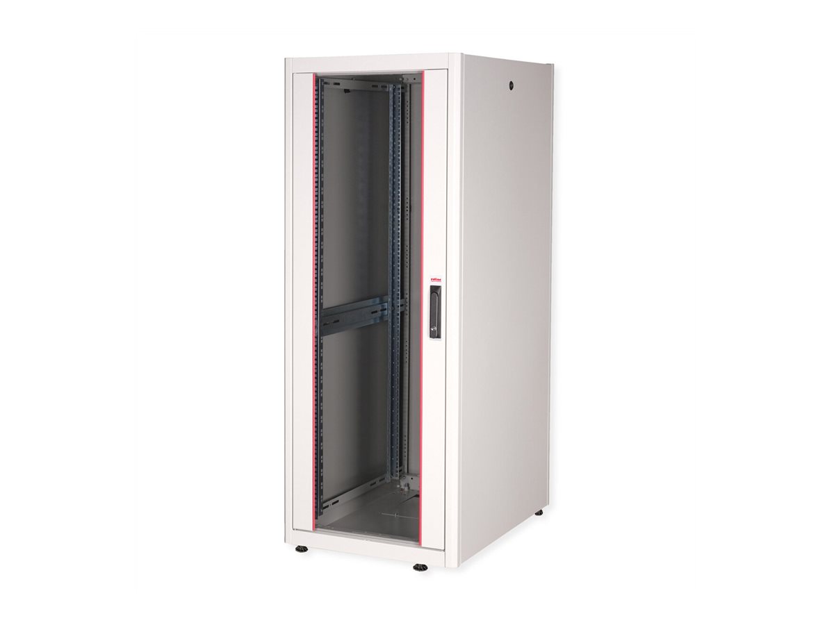 ROLINE Basic - Schrank Netzwerkschrank - Glas T�r, 600x800 BxT - RAL 7035, Hellgrau - 32U - 48.3 cm (19)