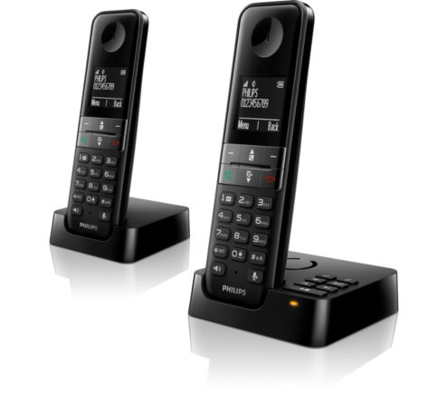 Philips D4752B - Schnurlostelefon - Anrufbeantworter mit Rufnummernanzeige