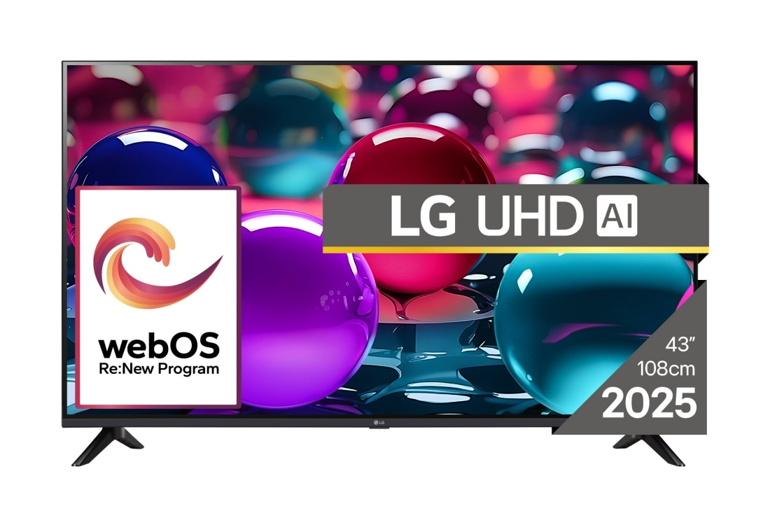 LG UHD AI 43UA73003LA Televisor 109,2 cm (43) 4K Ultra HD Smart TV Wifi Negro
