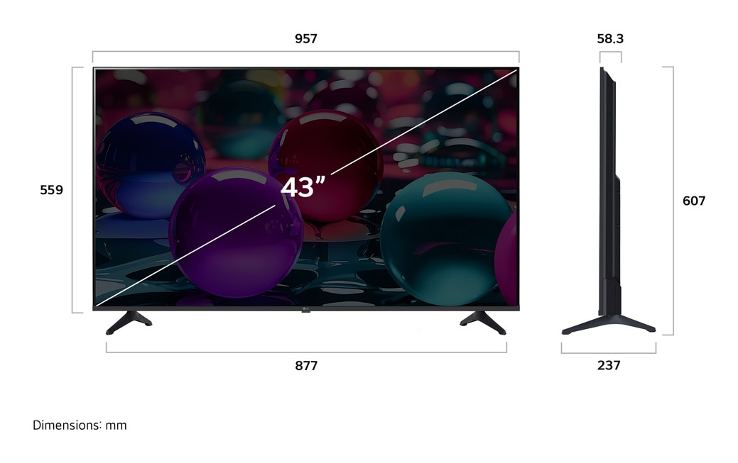 LG UHD AI 43UA73003LA Televisor 109,2 cm (43) 4K Ultra HD Smart TV Wifi Negro