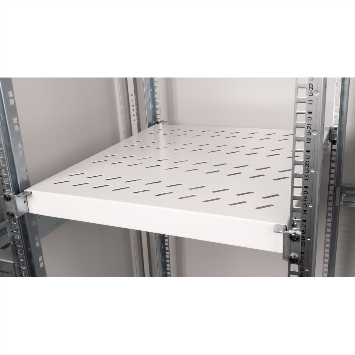 ROLINE Rack - Regal - 500 mm tief, Tragf�higkeit 50 kg - RAL 7035, Hellgrau - 1U - 48.3 cm (19)