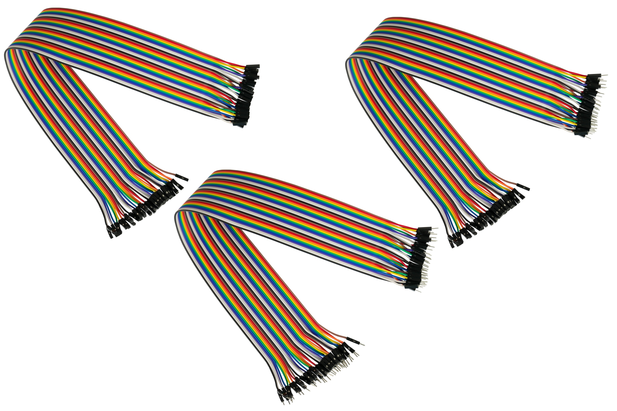 kabelmeister� Jumper Wire 40-Pin trennbare Adern f�r Arduino, Raspberry Pi etc., 3er-Set (BU-BU/ST-B