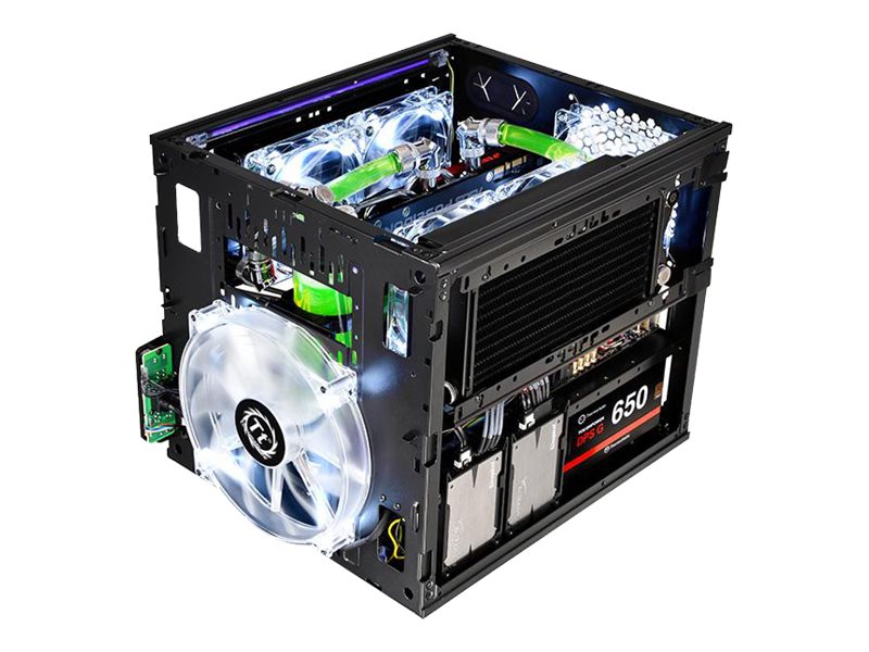 Thermaltake Core V21 - Tower - micro ATX - Seitenteil mit Fenster - keine Spannungsversorgung (PS/2)