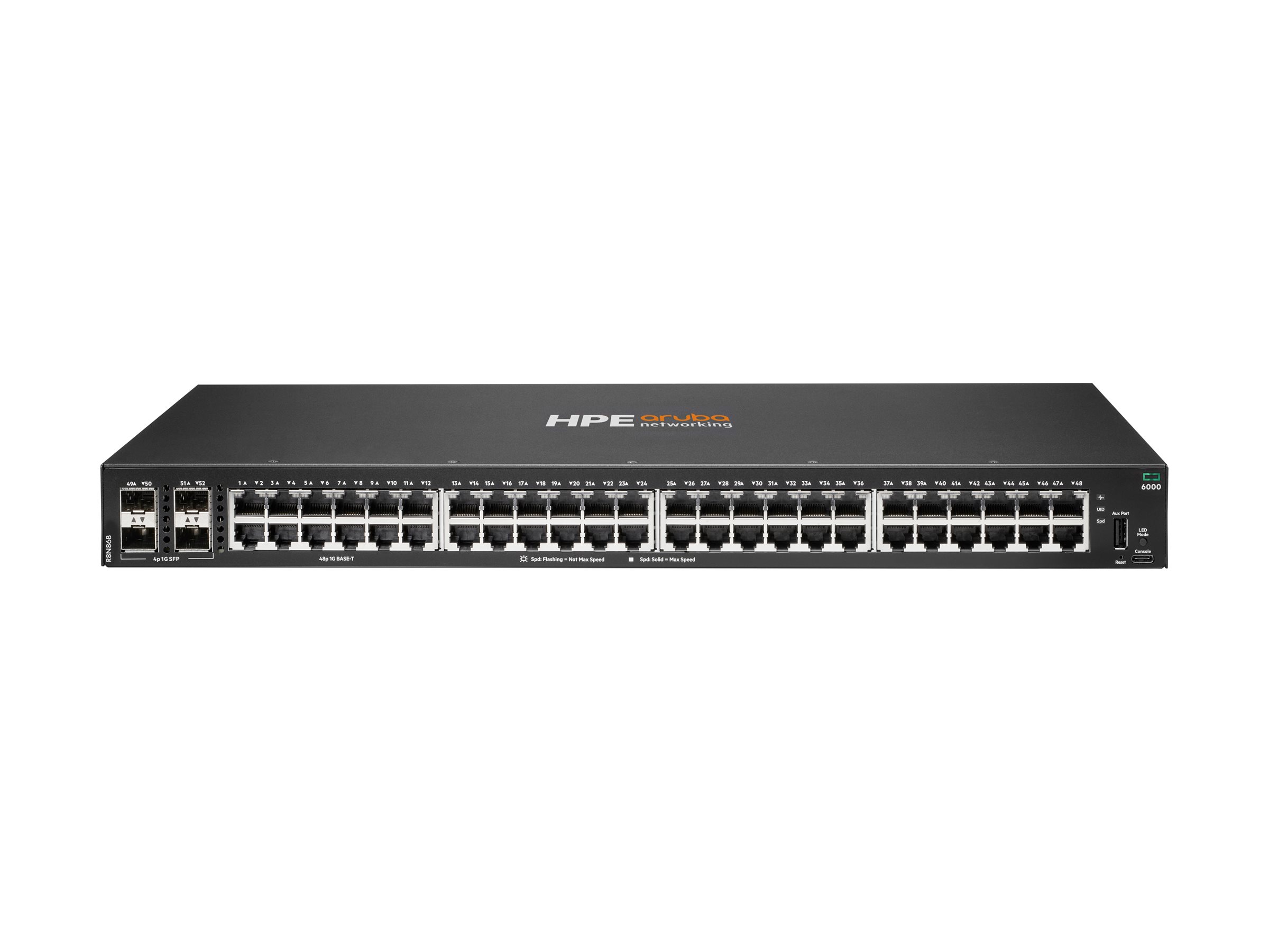 HPE Aruba Networking CX 6000 48p 10M/100M/1G 4p SFP 1G Switch - Switch - managed - 48 x 10/100/1000 + 4 x Gigabit SFP (Uplink)