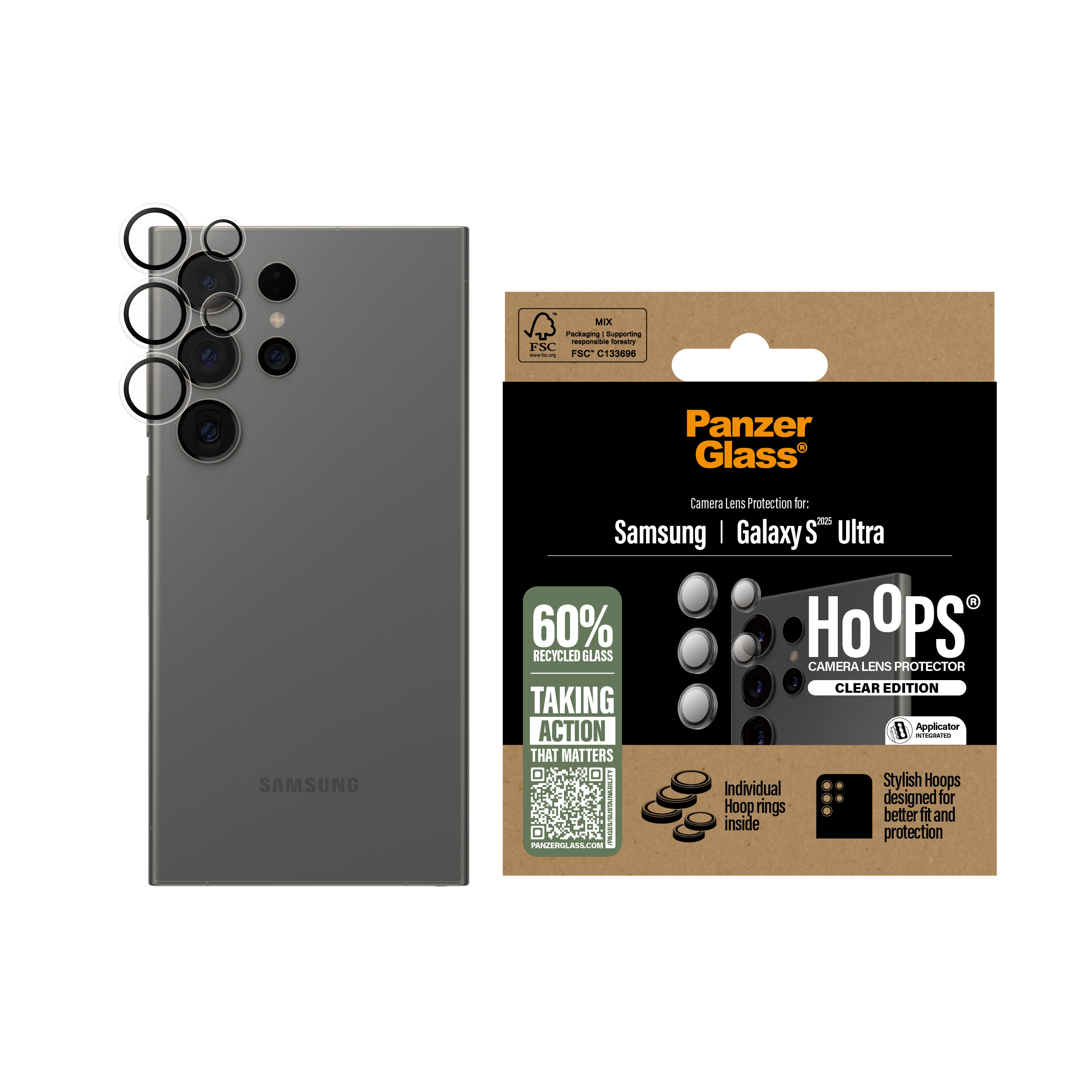 PanzerGlass Hoops - Clear Edition - Objektivschutz f�r Handy