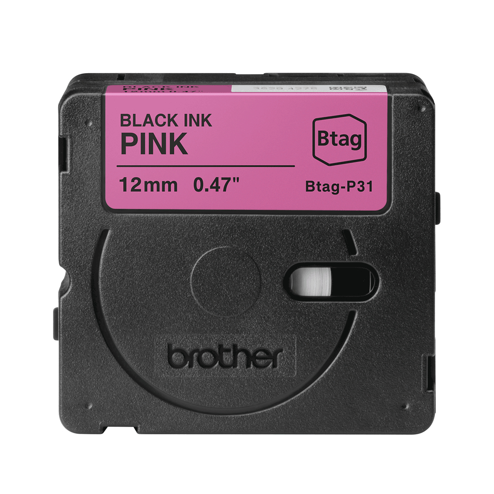 Brother BTAG-P31 nastro per etichettatrice Nero su rosa