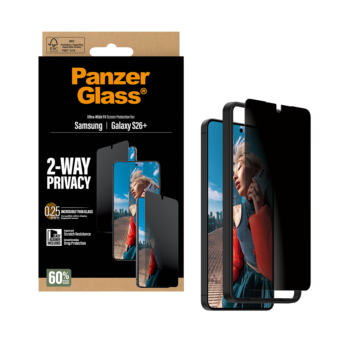 PanzerGlass Bildschirmschutz f�r Handy - ultrabreite