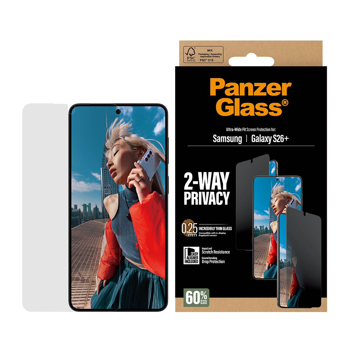 PanzerGlass Bildschirmschutz f�r Handy - ultrabreite
