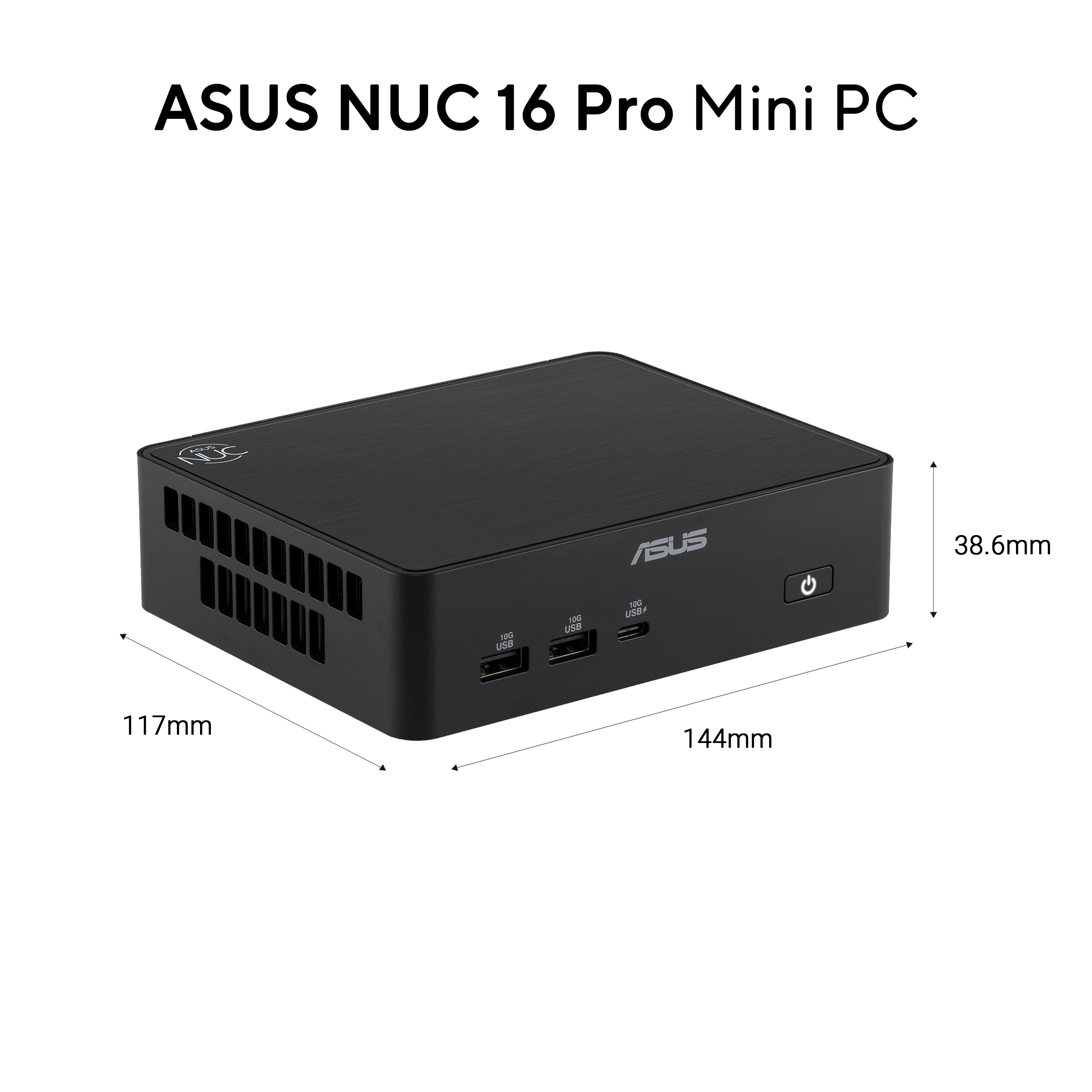 ASUS NUC RNUC16GDKU5663N2 Intel Core Ultra 5 325 16 GB DDR5-SDRAM 512 GB SSD Windows 11 Pro Mini PC Negro