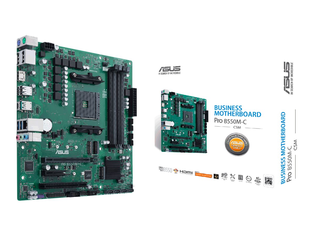ASUS PRO B550M-C/CSM AMD B550 Zcalo AM4 micro ATX
