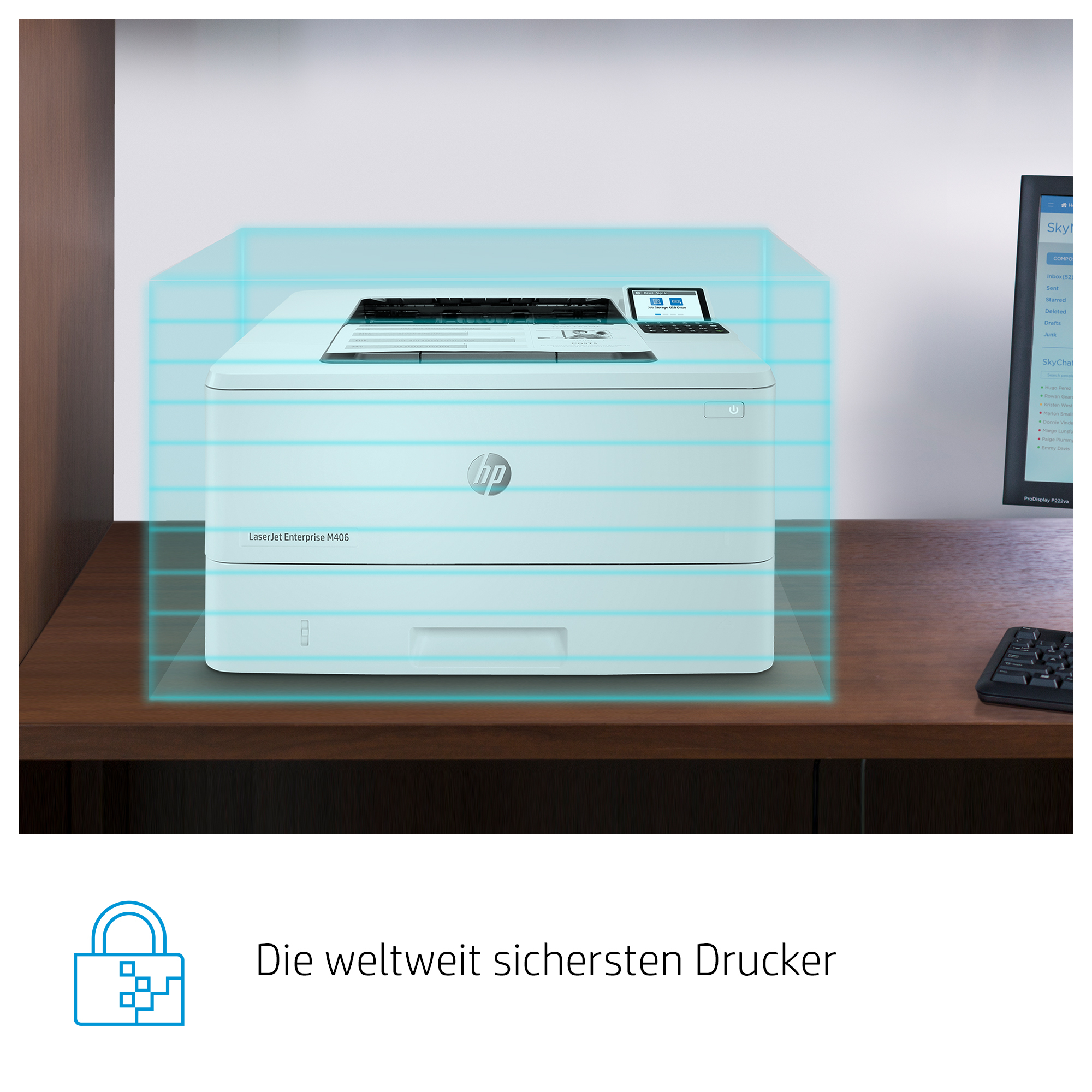 HP LaserJet Enterprise M406dn Schwarzwei� Drucker - Nur Ethernet; Duplex - Laser - 1200 x 1200 DPI - A4 - 38 Seiten pro Minute - Doppelseitiger Druck - Netzwerkf�hig