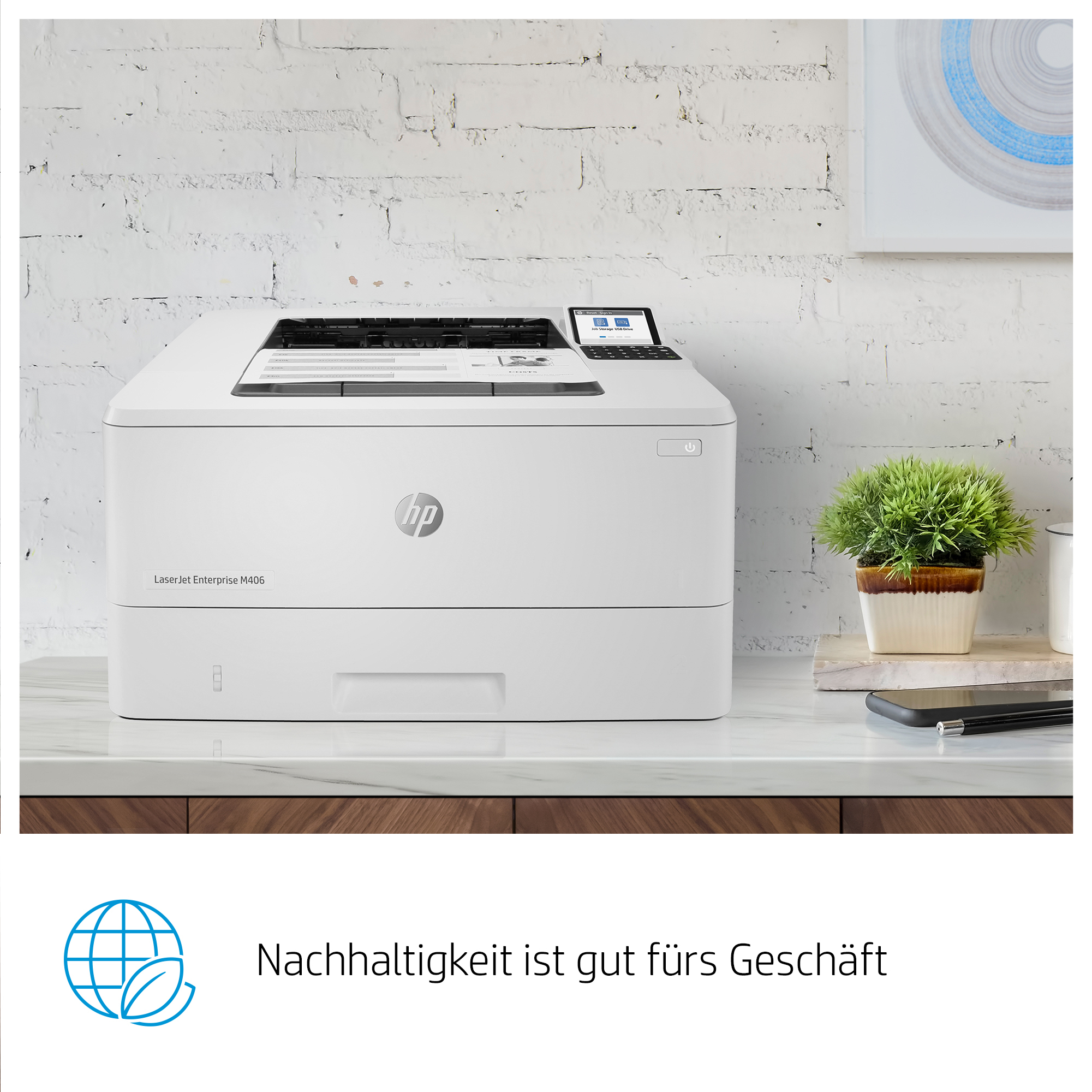 HP LaserJet Enterprise M406dn Schwarzwei� Drucker - Nur Ethernet; Duplex - Laser - 1200 x 1200 DPI - A4 - 38 Seiten pro Minute - Doppelseitiger Druck - Netzwerkf�hig