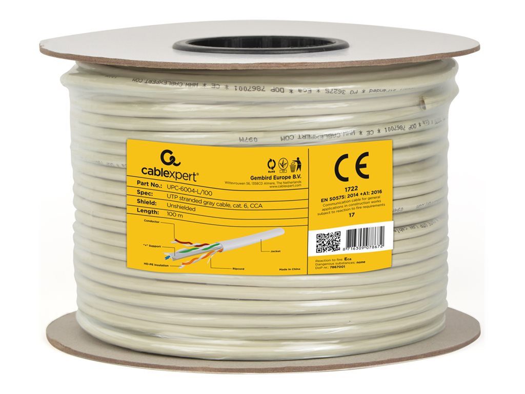 Gembird Bulkkabel - 100 m - UTP - CAT 6 - verseilt