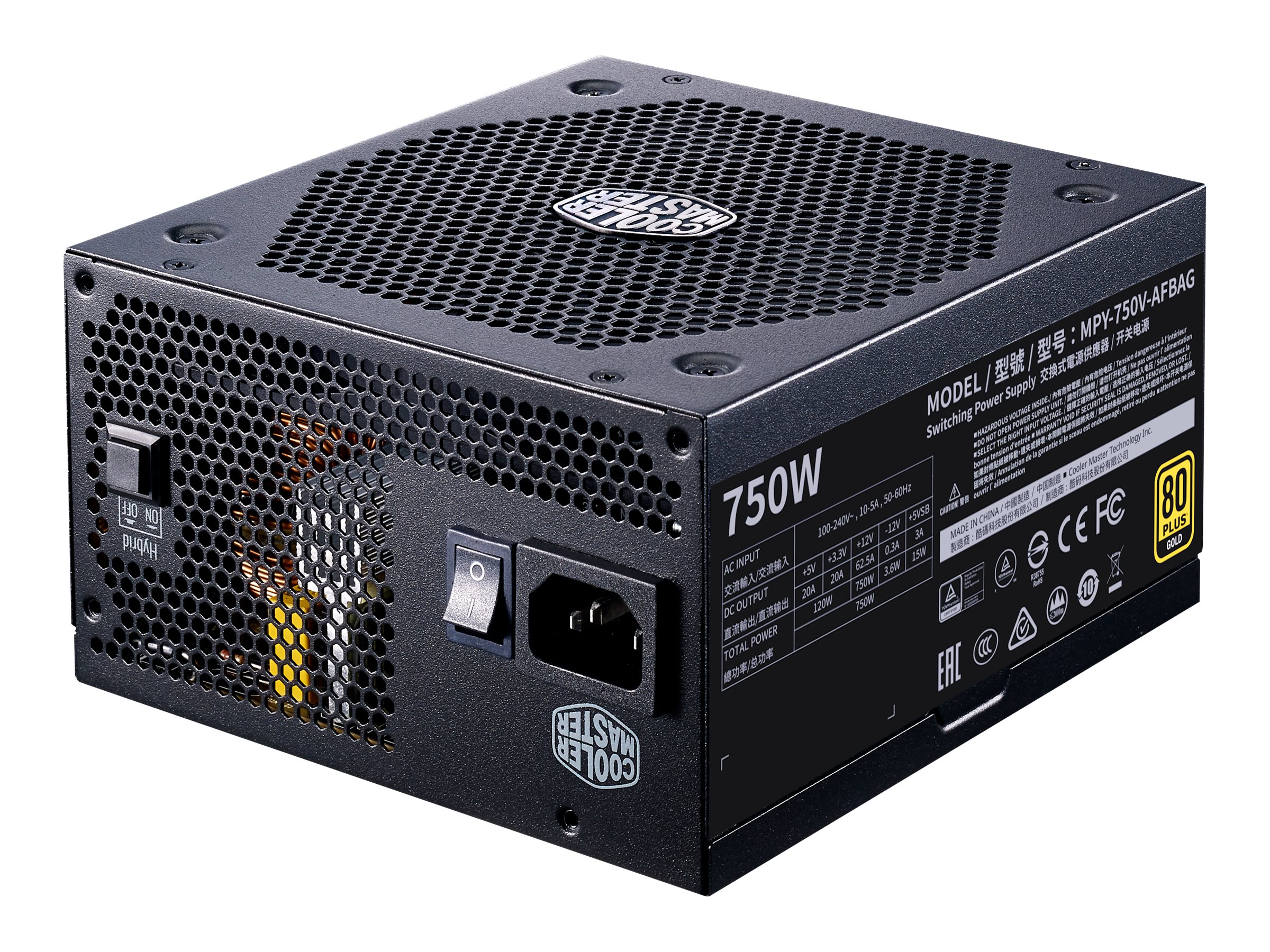 Cooler Master V750 Gold-V2 unit� dalimentation d�nergie 750 W 24-pin ATX ATX Noir