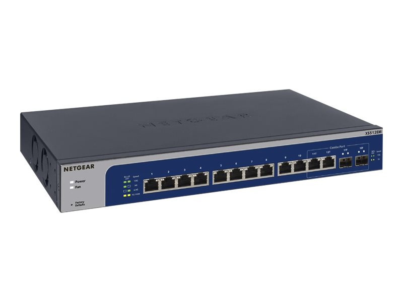 NETGEAR XS512EM Gestionado L2 10G Ethernet (100/1000/10000) 1U Azul, Gris