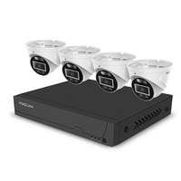Foscam FNA108E-T4-2T black LAN IP-UEberwachungskamera-Set 8-Kanal mit 4 Kameras 3840 x 2160