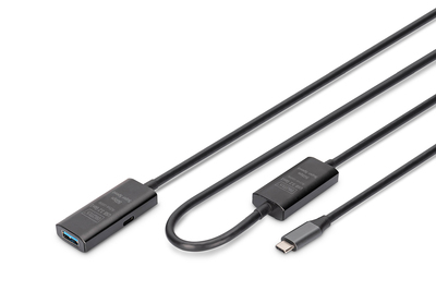 DIGITUS Aktives USB 3.2 Gen1 5G Verlngerungskabel, USB-C - USB-A, 10m