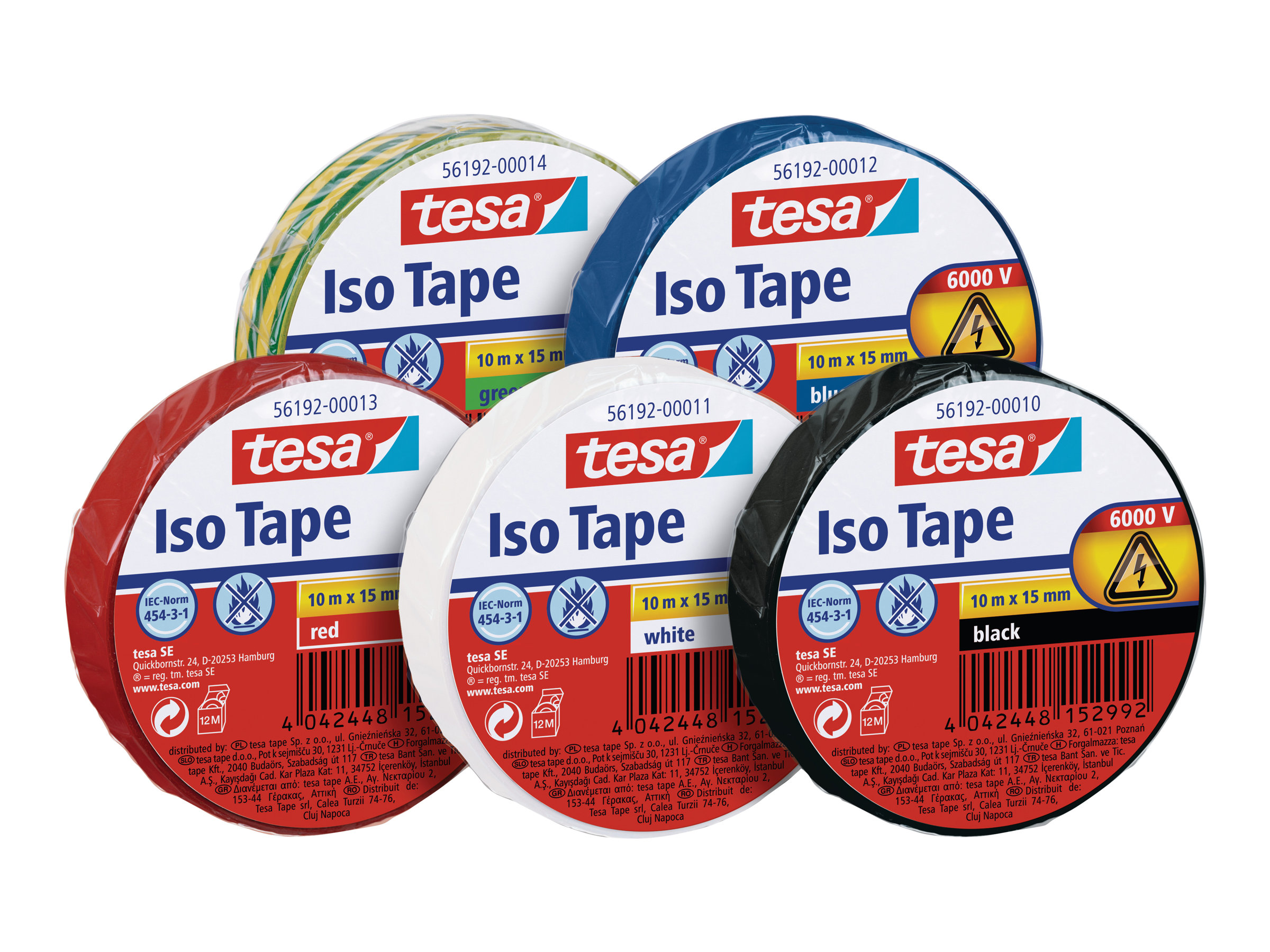 TESA 56192-00011-23 nastro adesivo Adatto per uso interno 10 m Cloruro di polivinile (PVC) Bianco