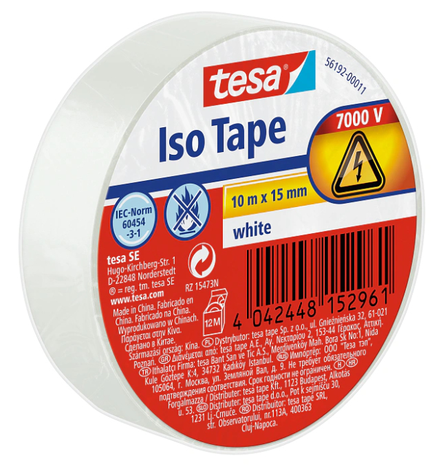 Tesa Isolierband - 15 mm x 10 m - Wei�