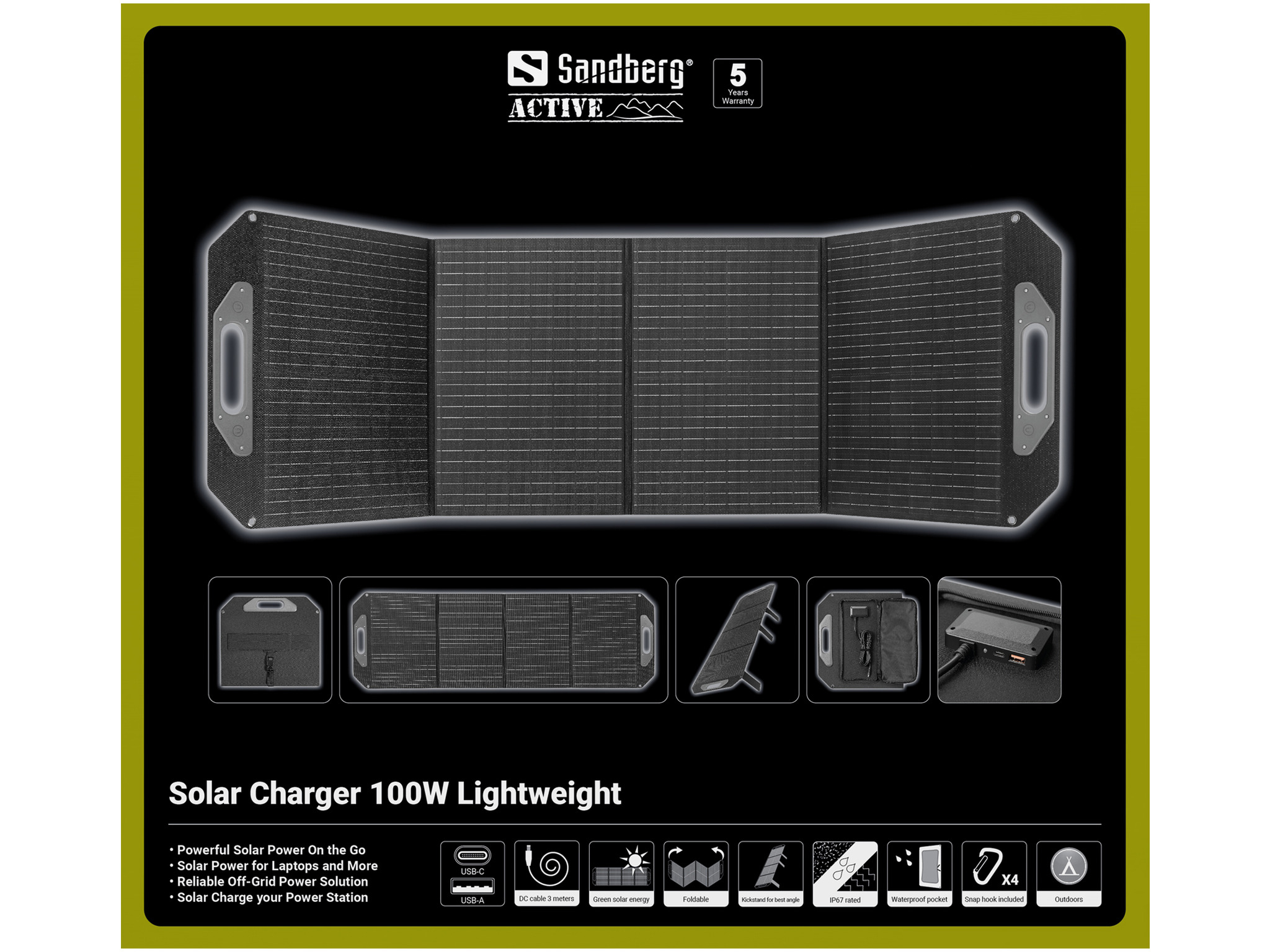 Sandberg 421-45 pannello solare 100 W Silicone monocristallino