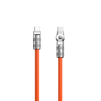 Dudao L24CC USB-C to Angled cable 120W rotation 180 orange - Kabel - Digital/Daten