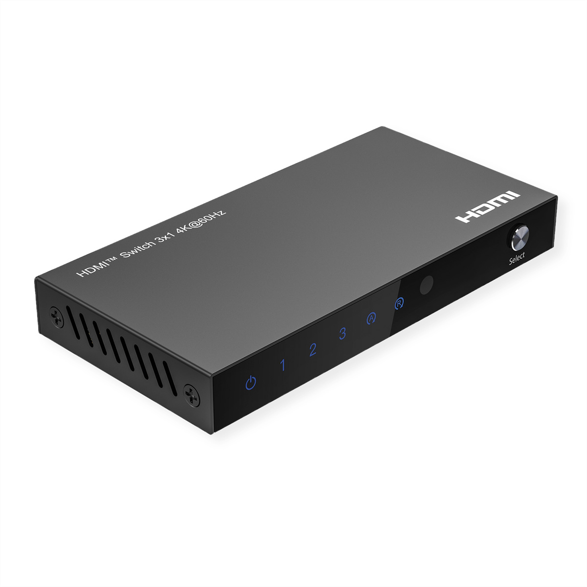 ROLINE HDMI Switch 3fach 4K60Hz HDCP2.3+ IR Fernbd.