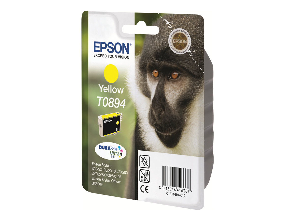 Epson Monkey Singlepack Yellow T0894 DURABrite Ultra Ink