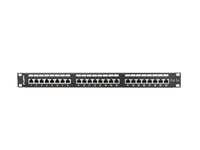 Lanberg PPS5-1024-B - RJ-45 - Cat5,Cat5e - Schwarz - Metall - Rackeinbau - 1U