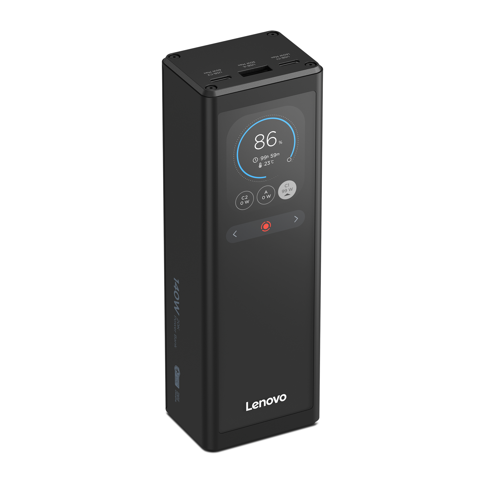 Lenovo 140W Smart Laptop Power Bank Lithium-Ion (Li-Ion) 20000 mAh Noir
