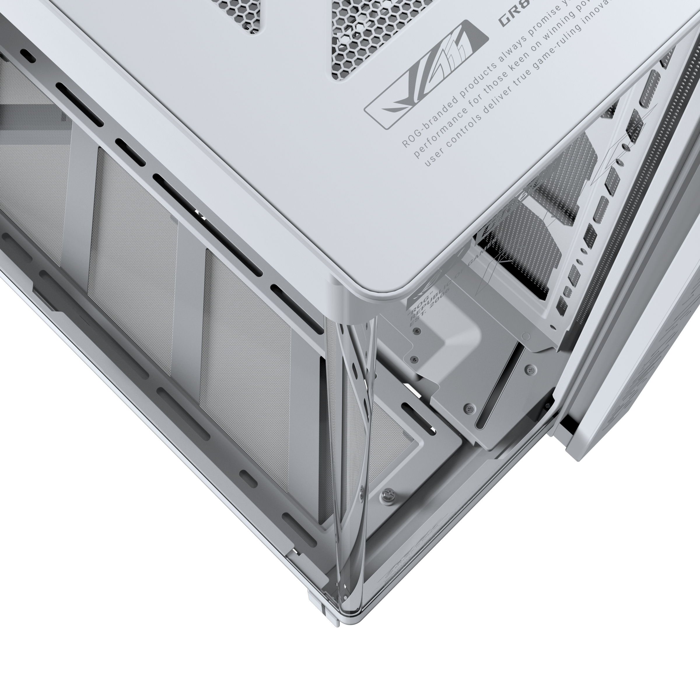 ASUS ROG CRONOX GR801 CURVE TG ARGB WHITE Midi Tower Blanco