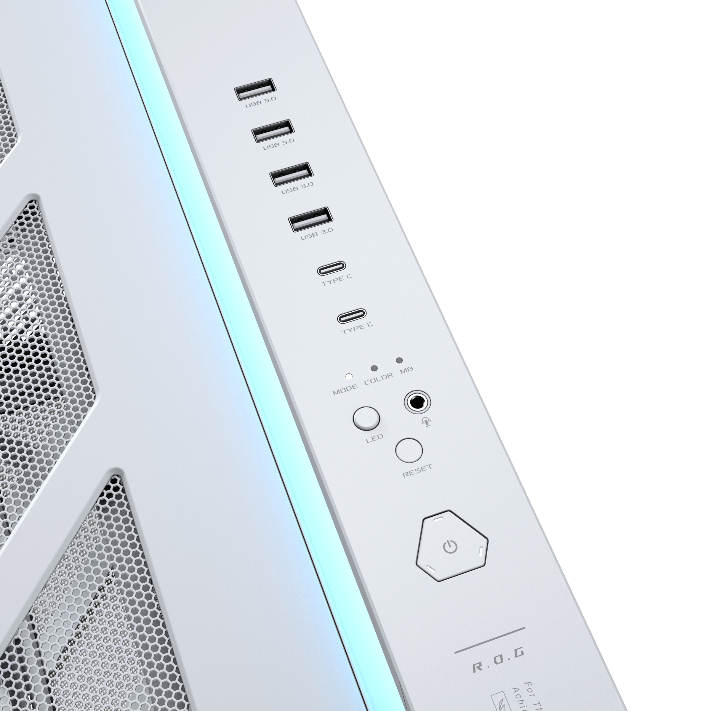 ASUS ROG CRONOX GR801 CURVE TG ARGB WHITE Midi Tower Blanco