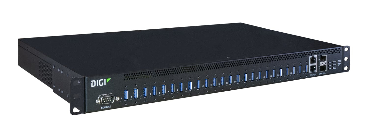 Digi AW24-G300 hub de interfaz USB 3.2 Gen 1 (3.1 Gen 1) Type-A 10000 Mbit/s Negro