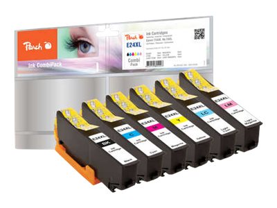Peach PI200-256 cartouche dencre 6 pi�ce(s) Rendement �lev� (XL) Noir, Cyan clair, Cyan, Magenta clair, Magenta, Jaune