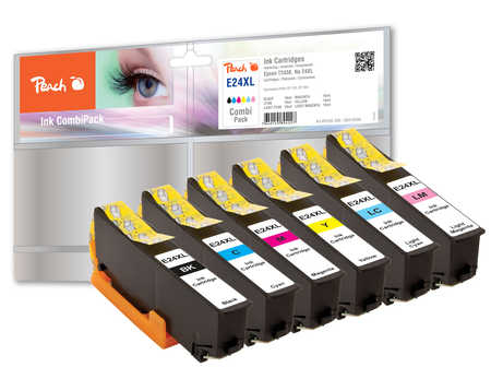 Peach PI200-256 cartouche dencre 6 pi�ce(s) Rendement �lev� (XL) Noir, Cyan clair, Cyan, Magenta clair, Magenta, Jaune