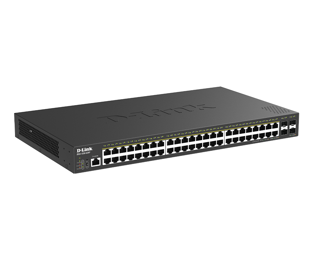 D-Link DGS 1250-52XP - Switch - L3 - Smart - 48 x 10/100/1000 (PoE)