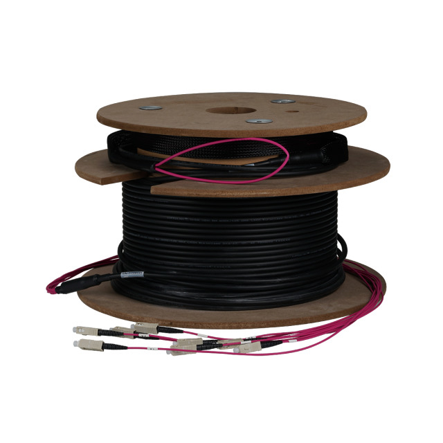 EFB Elektronik O8341L180OM4 cable de fibra optica 180 m 12x SC U-DQ(ZN) BH OM4 Rosa, Negro