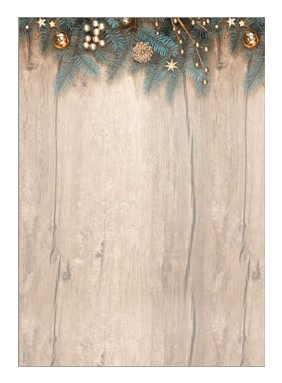 Sigel Weihnachtsbriefpapier Golden Greens Motiv DIN A4 -/m� - B�rokleinmaterial - A4