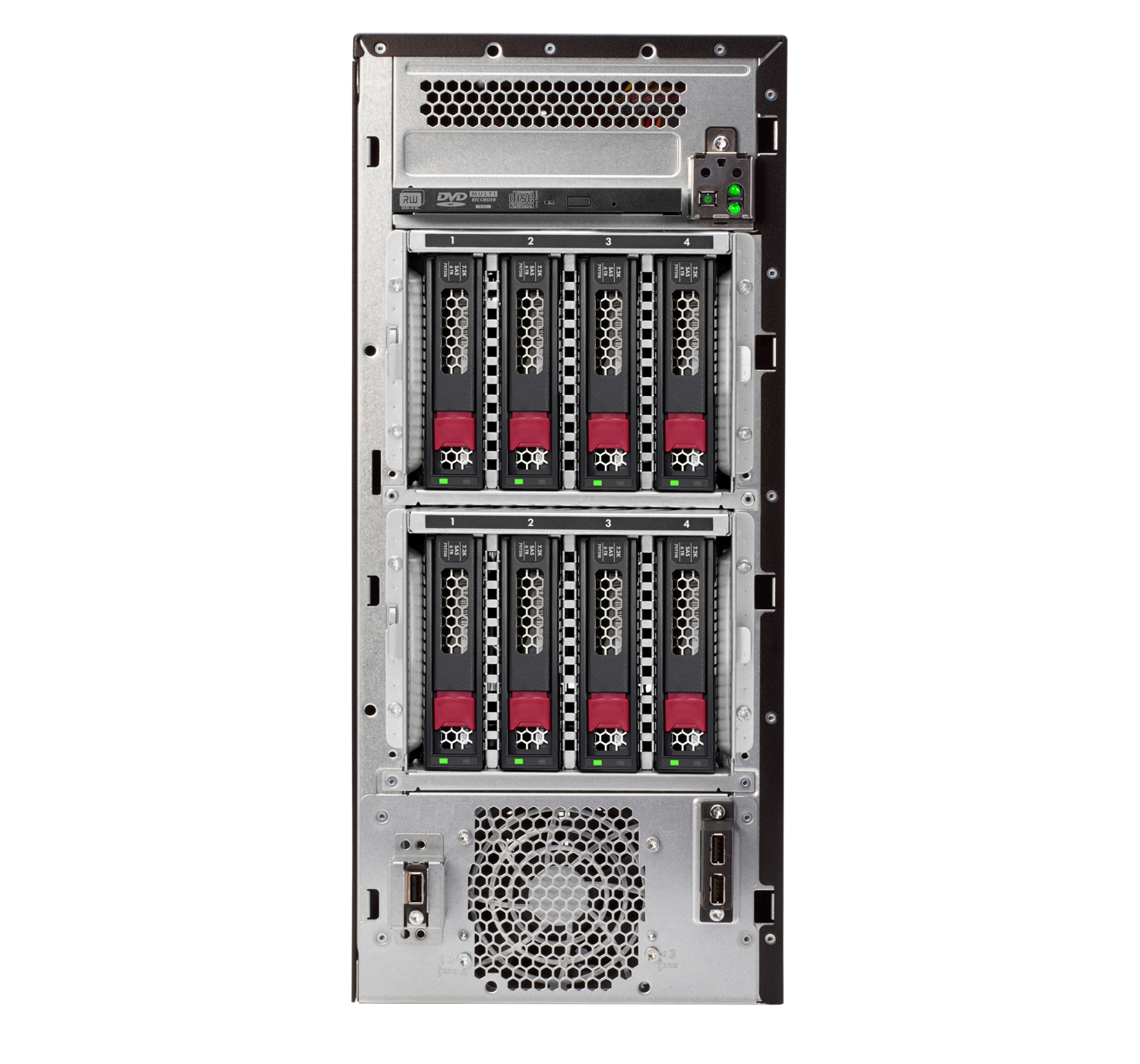 HPE ProLiant ML110 Gen10 - Server - Tower - 4.5U - 1-Weg - 1 x Xeon Bronze 3206R / 1.9 GHz - RAM 16 GB - SATA - Hot-Swap 8.9 cm (3.5)