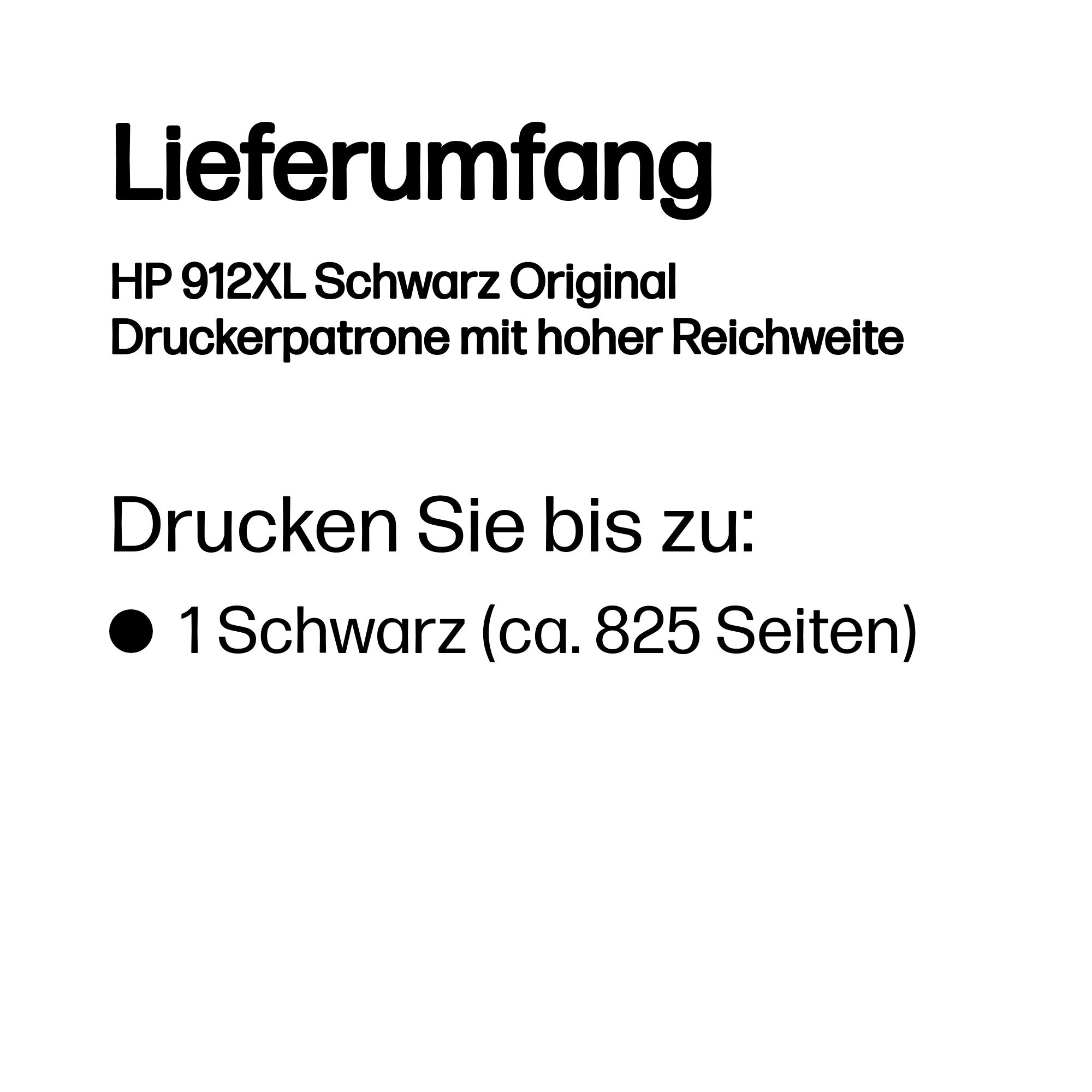 HP 912XL High Yield Black Original Ink Cartridge