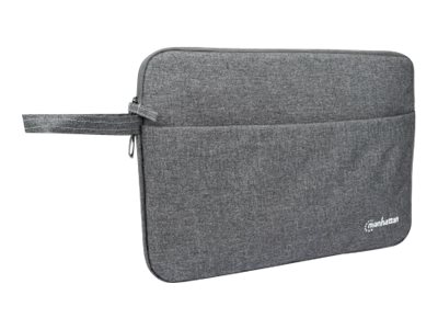 IC Intracom Manhattan Seattle Laptop Sleeve 14.5, Grey, Padded, Extra Soft Internal Cushioning, Main Compartment with double zips, Zippered Front Pocket, Carry Loop, Water Resistant and Durable, Notebook Slipcase, Three Year Warranty - Notebook-H�lle - 3