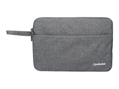 IC Intracom Manhattan Seattle Laptop Sleeve 14.5, Grey, Padded, Extra Soft Internal Cushioning, Main Compartment with double zips, Zippered Front Pocket, Carry Loop, Water Resistant and Durable, Notebook Slipcase, Three Year Warranty - Notebook-H�lle - 3