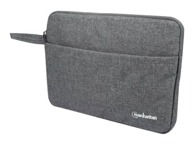 IC Intracom Manhattan Seattle Laptop Sleeve 14.5, Grey, Padded, Extra Soft Internal Cushioning, Main Compartment with double zips, Zippered Front Pocket, Carry Loop, Water Resistant and Durable, Notebook Slipcase, Three Year Warranty - Notebook-H�lle - 3